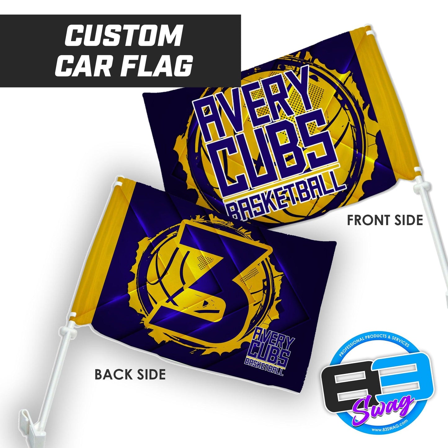 Avery Cubs Basketball - Car Flag - 83Swag