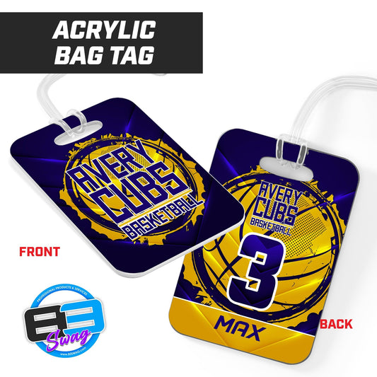 Avery Cubs Basketball - Hard Acrylic Bag Tag - 83Swag