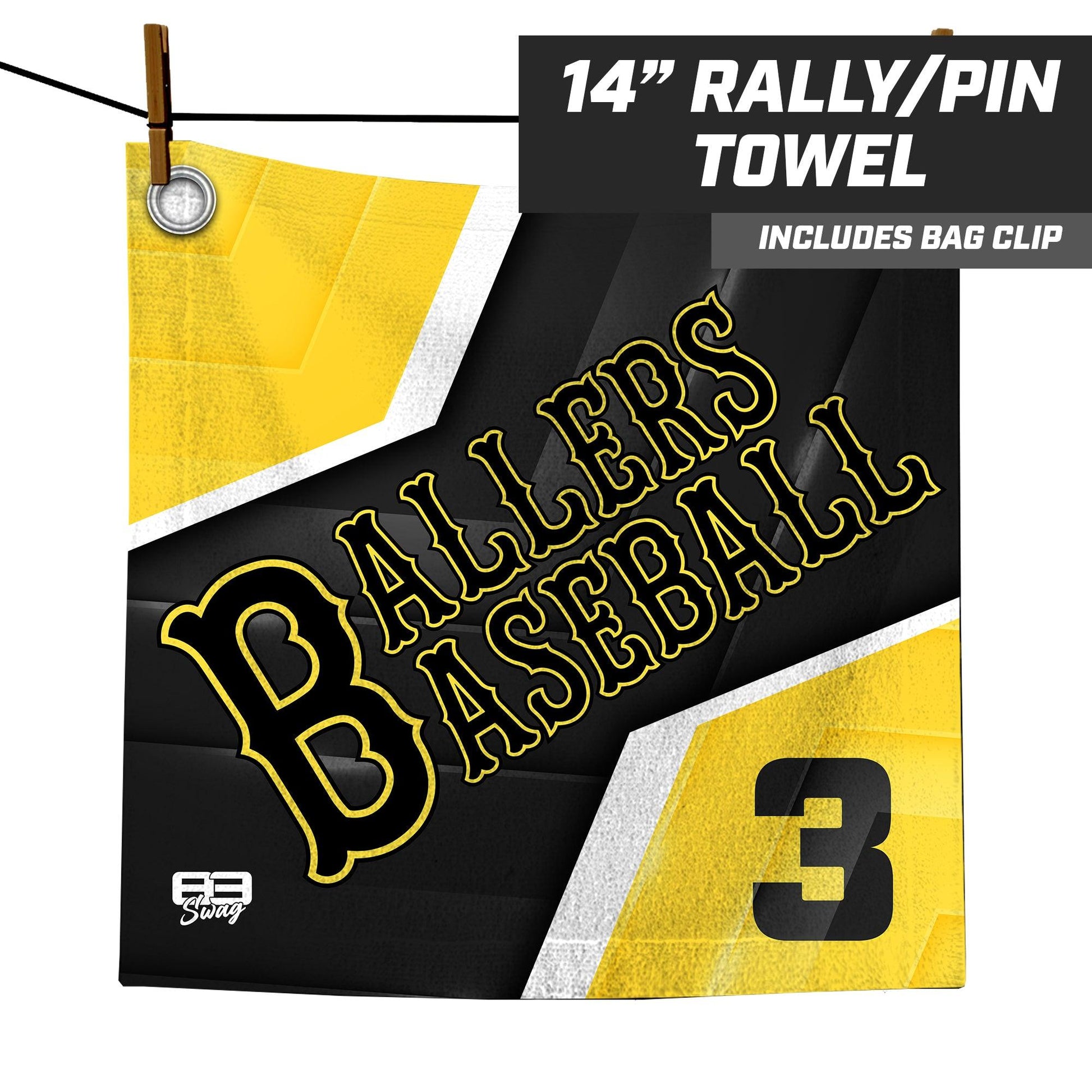 Ballers Baseball - 14"x14" Rally Towel - 83Swag