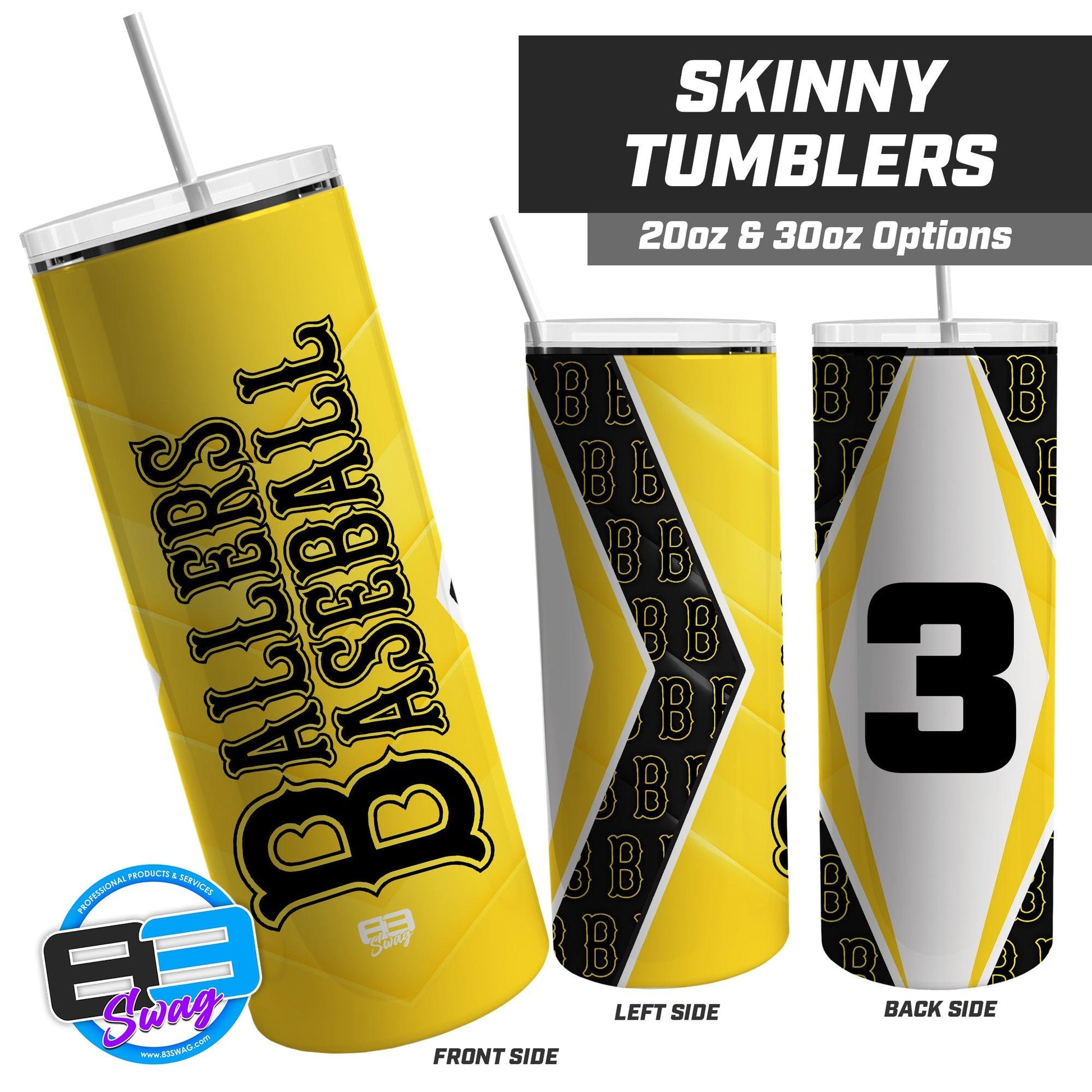 Ballers Baseball - 20oz & 30oz Skinny Tumbler - 83Swag