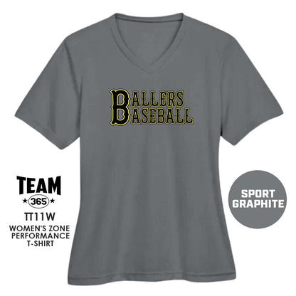 Ballers Baseball - LOGO 1 - Cool & Dry Performance Women's Shirt - 83Swag