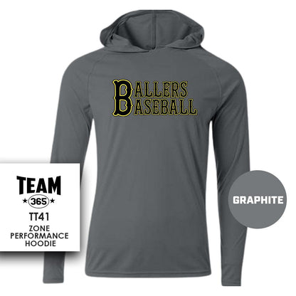 Ballers Baseball - LOGO 1 - Lightweight Performance Hoodie - 83Swag