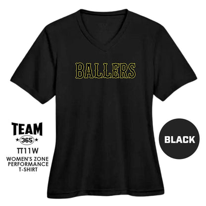 Ballers Baseball - LOGO 2 - Cool & Dry Performance Women's Shirt - 83Swag