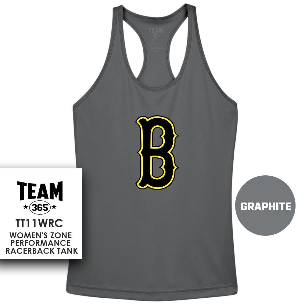 Ballers Baseball - LOGO 3 - Women's Zone Performance Racerback Tank - 83Swag