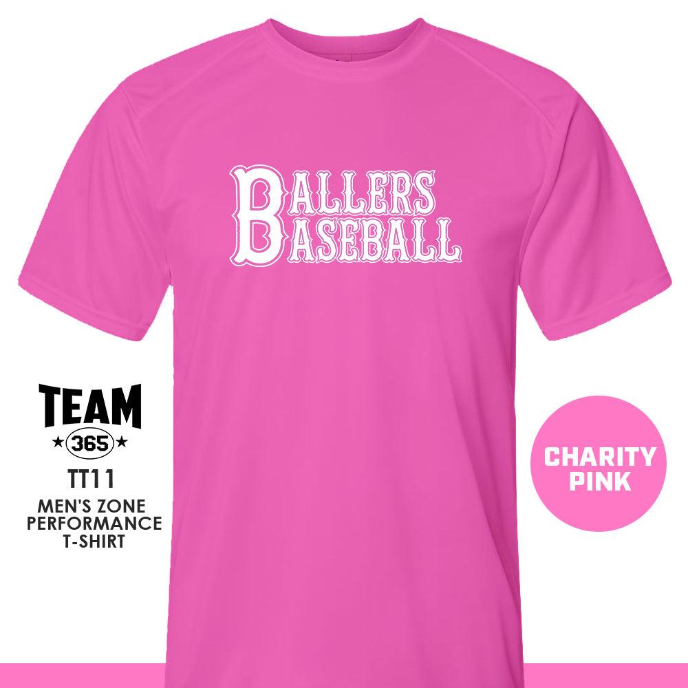 Ballers Baseball V1 2024 Edition - CHARITY PINK - Crew - Performance T-Shirt - 83Swag