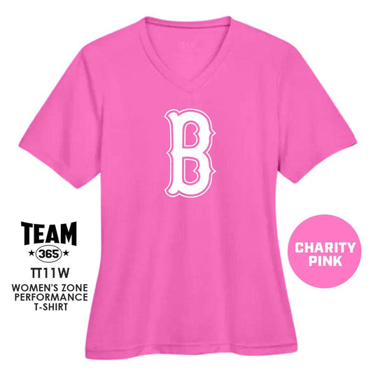 Ballers Baseball V3 2024 Edition - CHARITY PINK - Cool & Dry Performance Women's Shirt - 83Swag