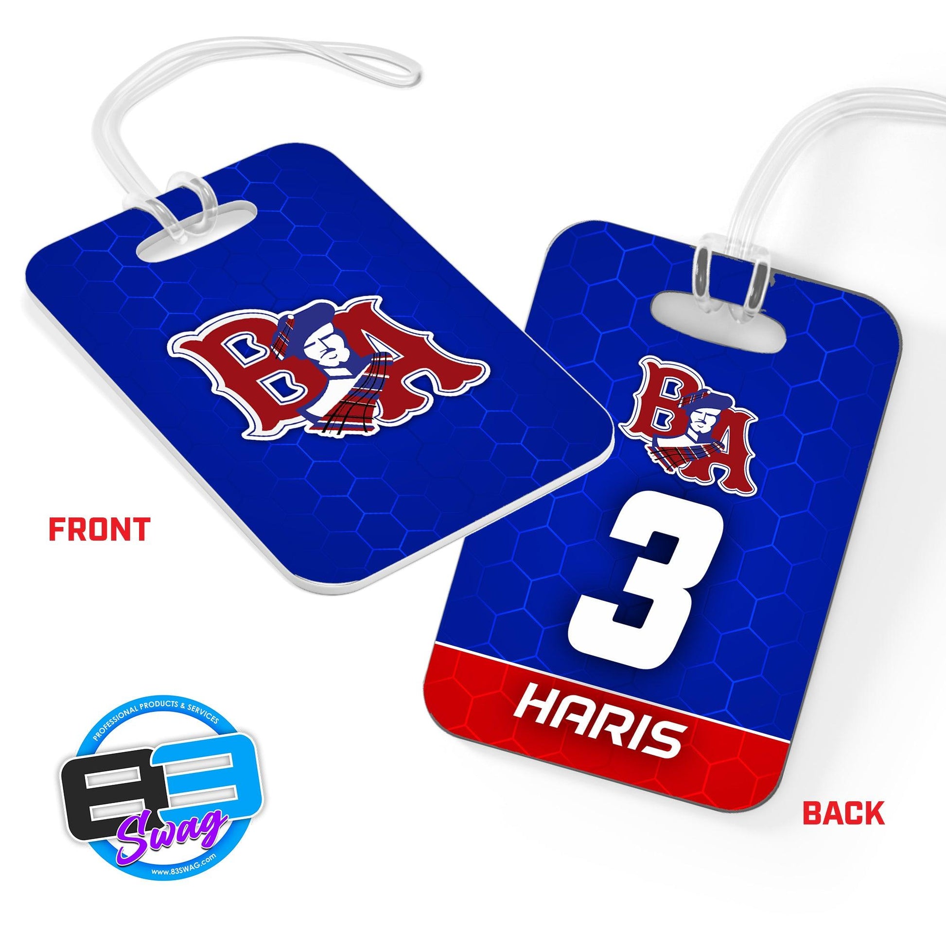 Bel Air Volleyball - Hard Acrylic Bag Tag - 83Swag