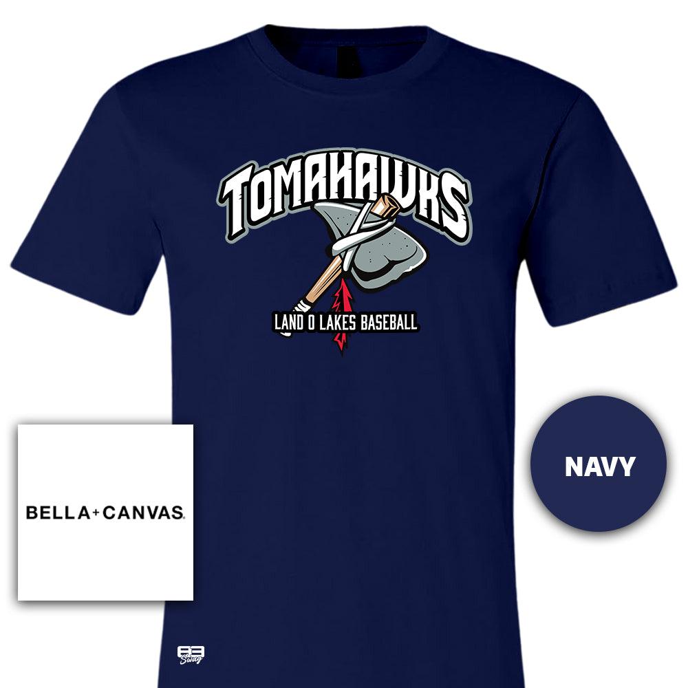 Bella + Canvas 3001C Unisex Jersey T-Shirt - Land O Lakes Tomahawks Baseball OG - 83Swag