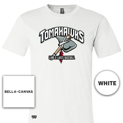 Bella + Canvas 3001C Unisex Jersey T-Shirt - Land O Lakes Tomahawks Baseball OG - 83Swag