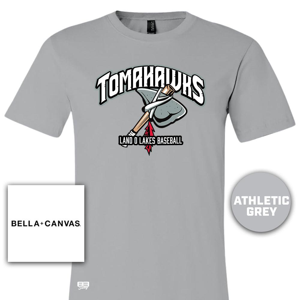 Bella + Canvas 3001C Unisex Jersey T-Shirt - Land O Lakes Tomahawks Baseball OG - 83Swag