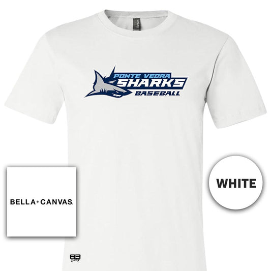 Bella + Canvas 3001C Unisex Jersey T-Shirt - Ponte Vedra Sharks Baseball - 83Swag