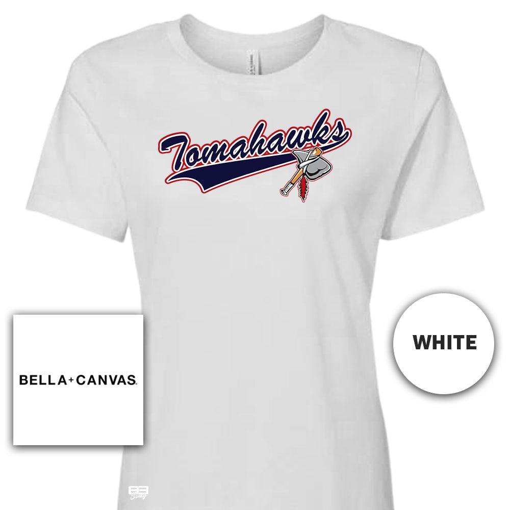 Bella + Canvas B6400 Women's Relaxed Jersey Short-Sleeve T-Shirt - Land O Lakes Tomahawks Baseball - 83Swag