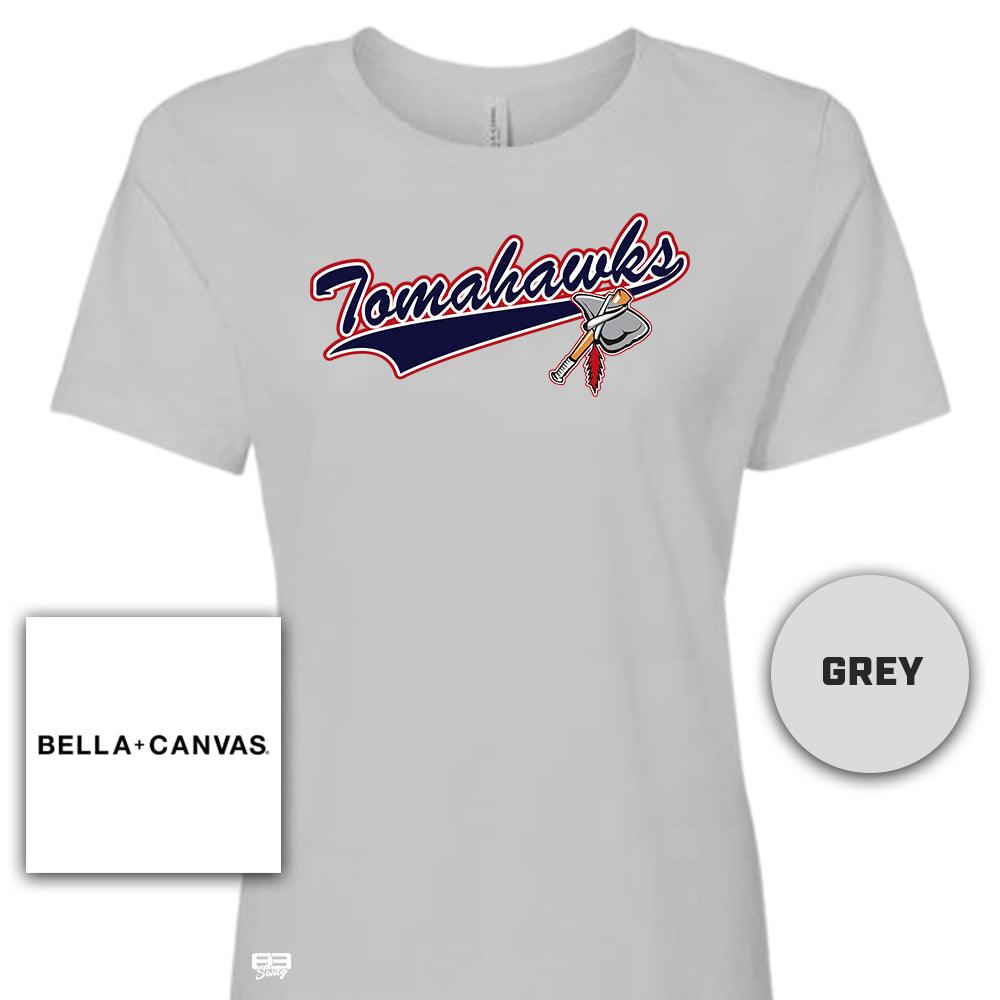 Bella + Canvas B6400 Women's Relaxed Jersey Short-Sleeve T-Shirt - Land O Lakes Tomahawks Baseball - 83Swag