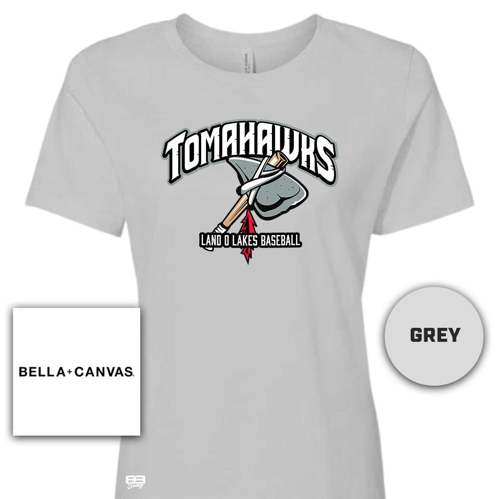 Bella + Canvas B6400 Women's Relaxed Jersey Short-Sleeve T-Shirt - Land O Lakes Tomahawks Baseball OG - 83Swag