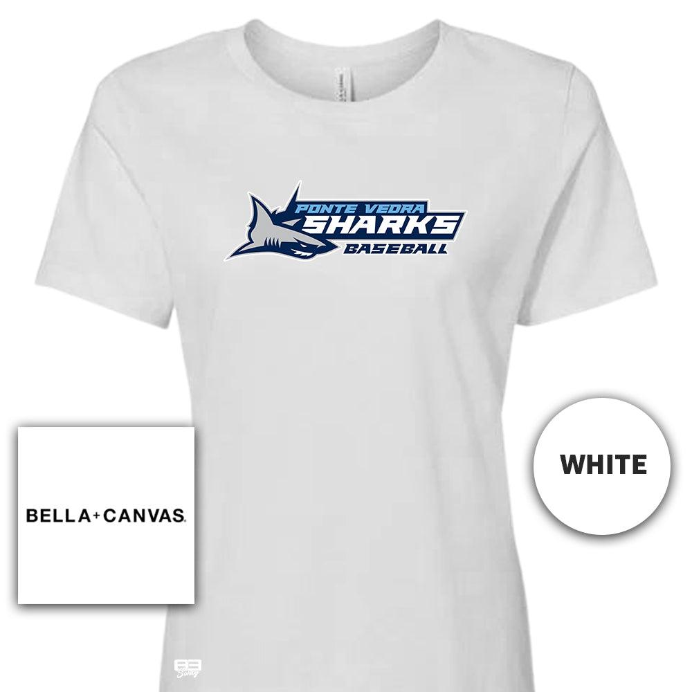 Bella + Canvas B6400 Women's Relaxed Jersey Short-Sleeve T-Shirt - Ponte Vedra Sharks Baseball - 83Swag