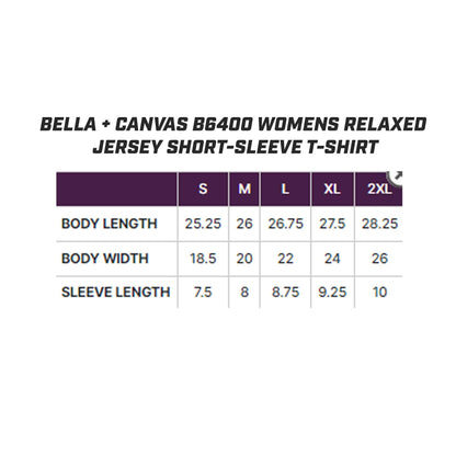 Bella + Canvas B6400 Women's Relaxed Jersey Short-Sleeve T-Shirt - Ponte Vedra Sharks Baseball V2 - 83Swag