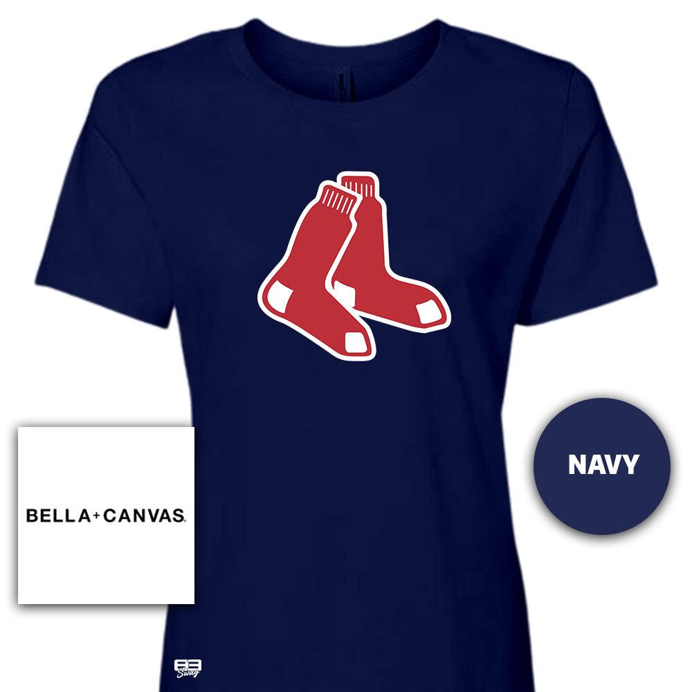 Bella + Canvas B6400 Women's Relaxed Jersey Short-Sleeve T-Shirt - Red Sox Baseball - Wichita KS V2 - 83Swag