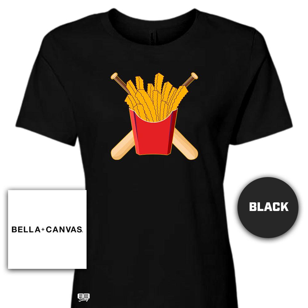 Bella + Canvas B6400 Women's Relaxed Jersey Short-Sleeve T-Shirt - Team Rally Fries Baseball - 83Swag