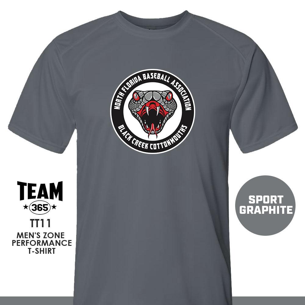 Black Creek Cottonmouths - LOGO 1 - Crew - Performance T-Shirt - MULTIPLE COLORS AVAILABLE - 83Swag