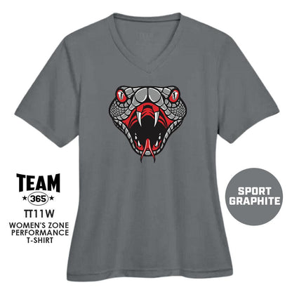 Black Creek Cottonmouths - LOGO 2 - Cool & Dry Performance Women's Shirt - MULTIPLE COLORS AVAILABLE - 83Swag