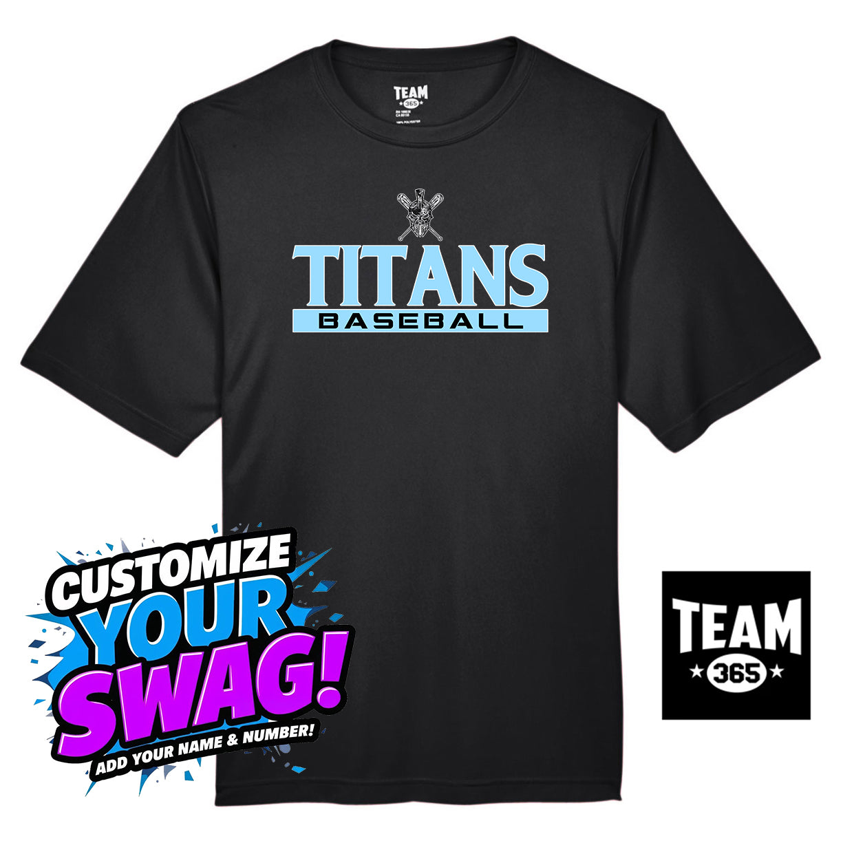 Team 365 Youth & Men's Zone Performance T-Shirt - St. Johns Titans Baseball