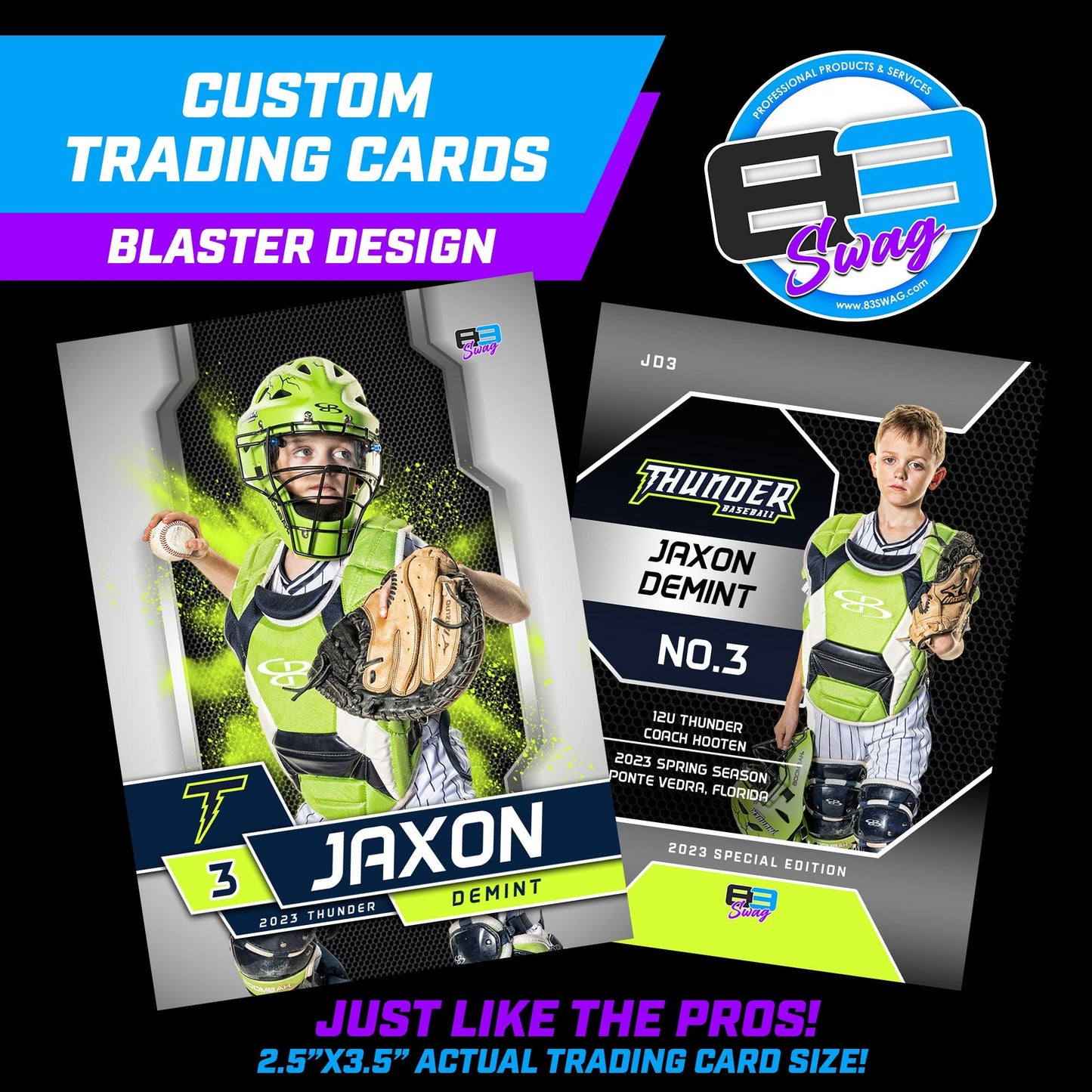 Blaster Design - Custom Player Trading Cards - 83Swag