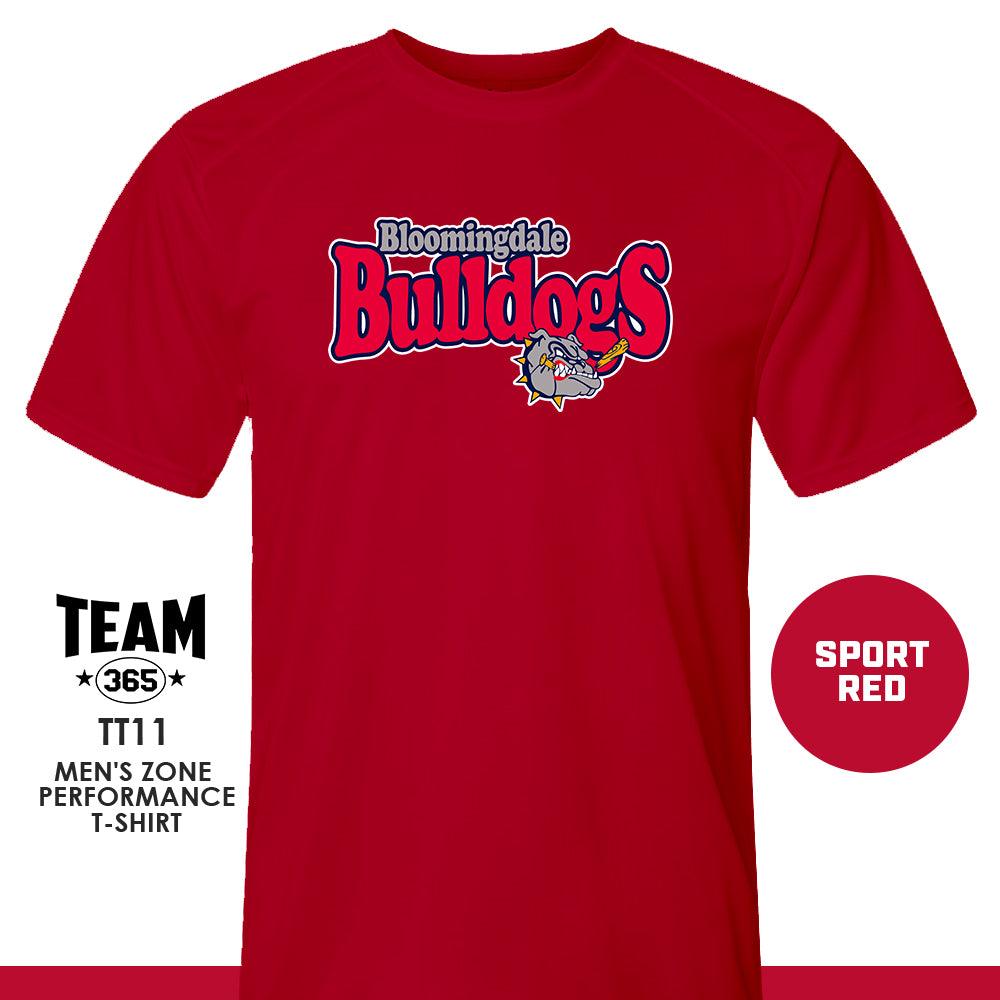 Bloomingdale Bulldogs - LOGO 1 - Crew - Performance T-Shirt - 83Swag