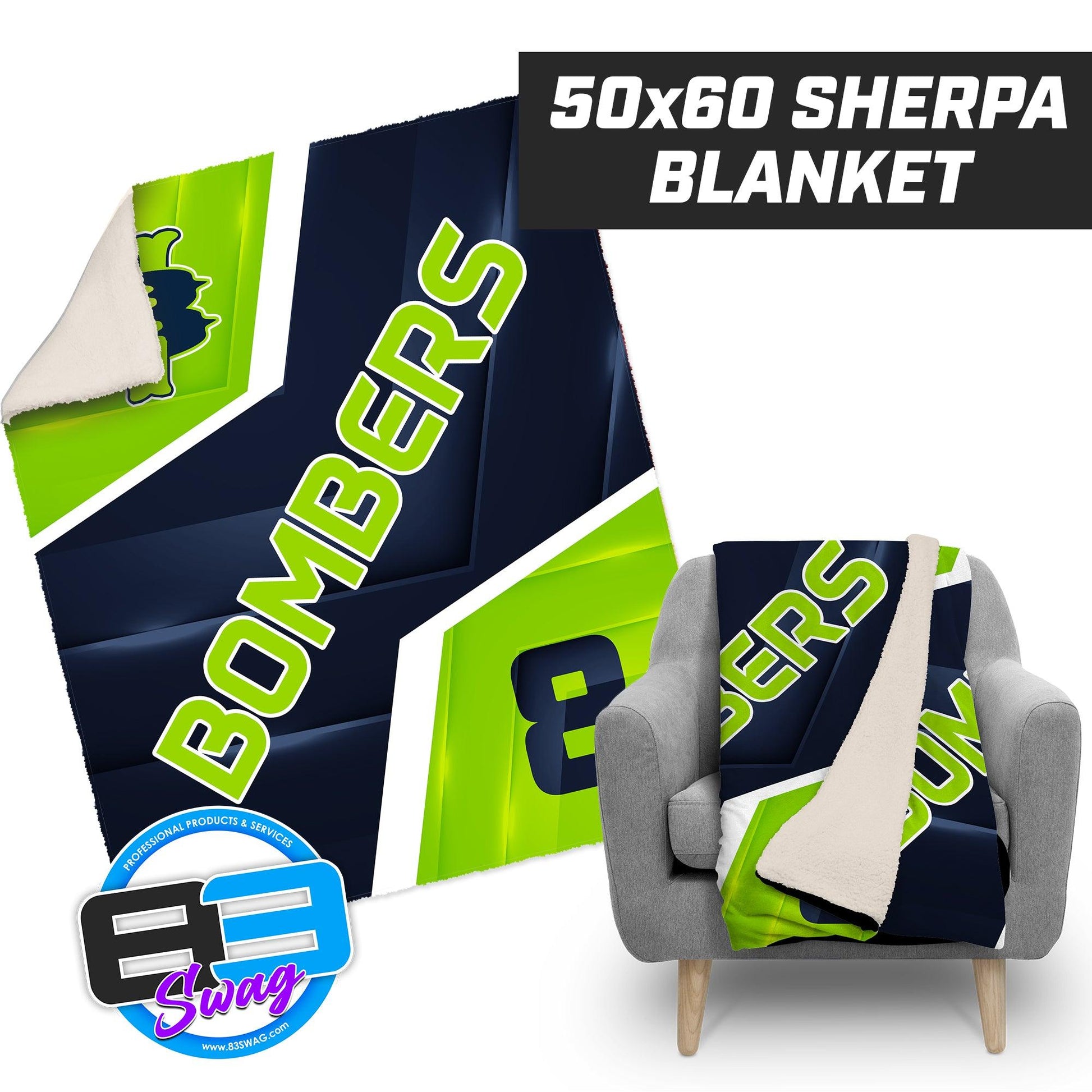 Bombers - 50”x60” Plush Sherpa Blanket - 83Swag