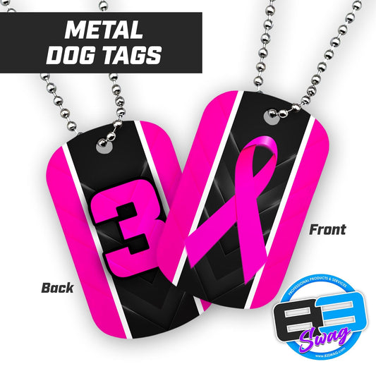 Breast Cancer Awareness - Double Sided Dog Tags - Includes Chain - 83Swag