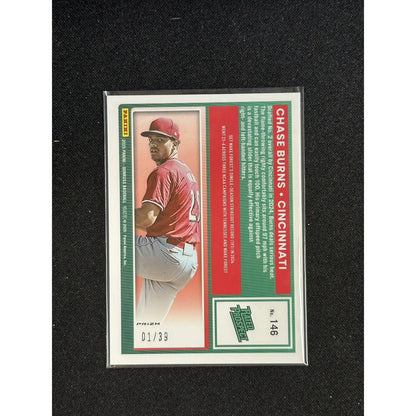 2025 Donruss Optic Chase Burns Black Lazer 01/39