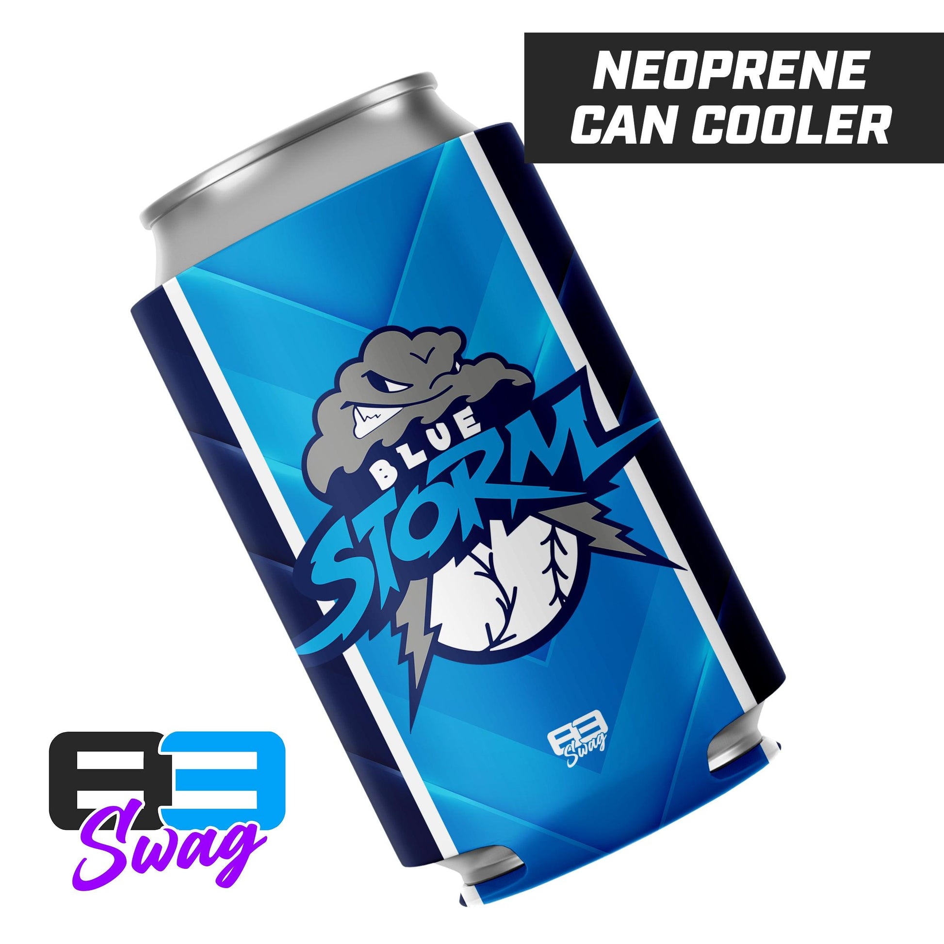 Can Cooler - Blue Storm Baseball - 83Swag