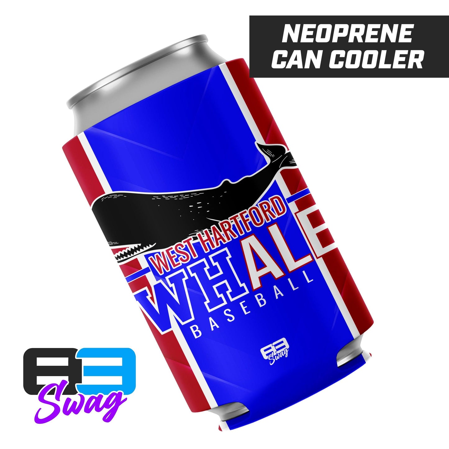 Can Cooler - West Hartford Whale Baseball - 83Swag