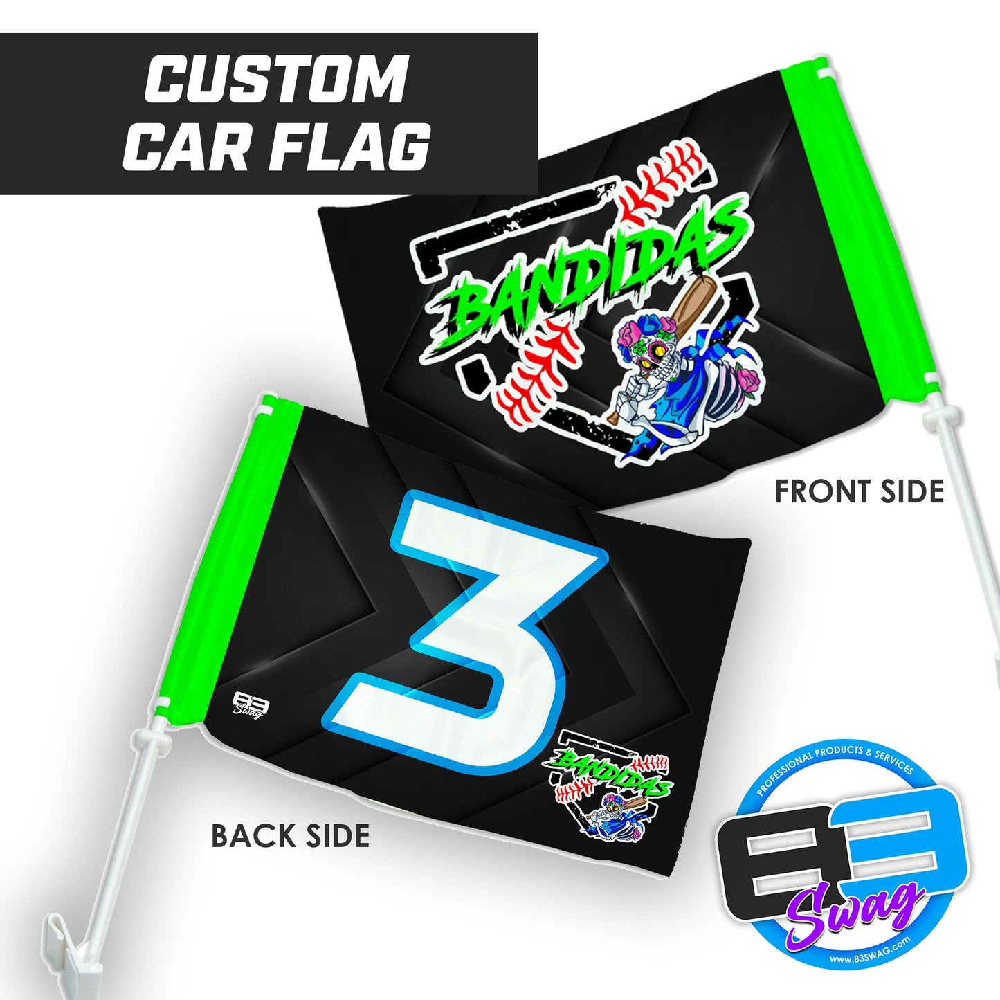 Car Flag - Baker Bandidas Softball - 83Swag