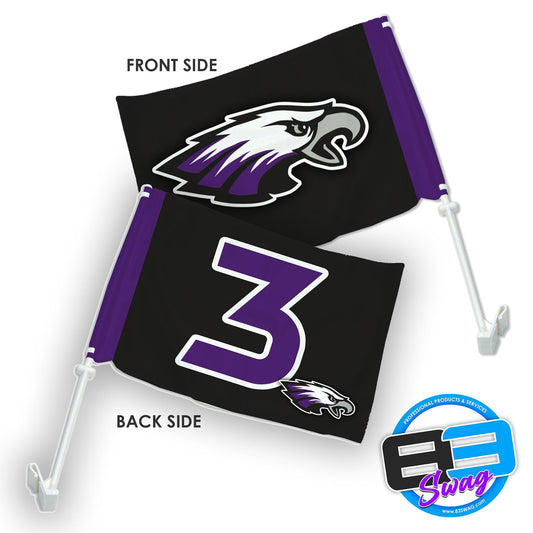 Car Flag - Bellmawr Purple Eagles Football - 83Swag