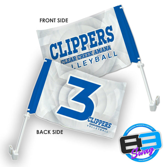 Car Flag - Clear Creek Amana Volleyball - 83Swag