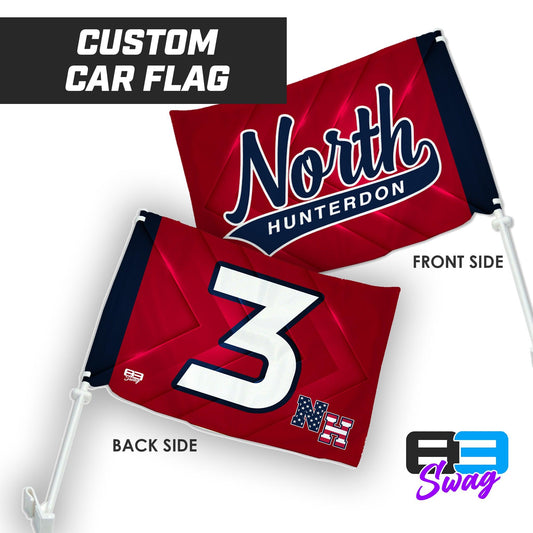 Car Flag - North Hunterdon Baseball - 83Swag