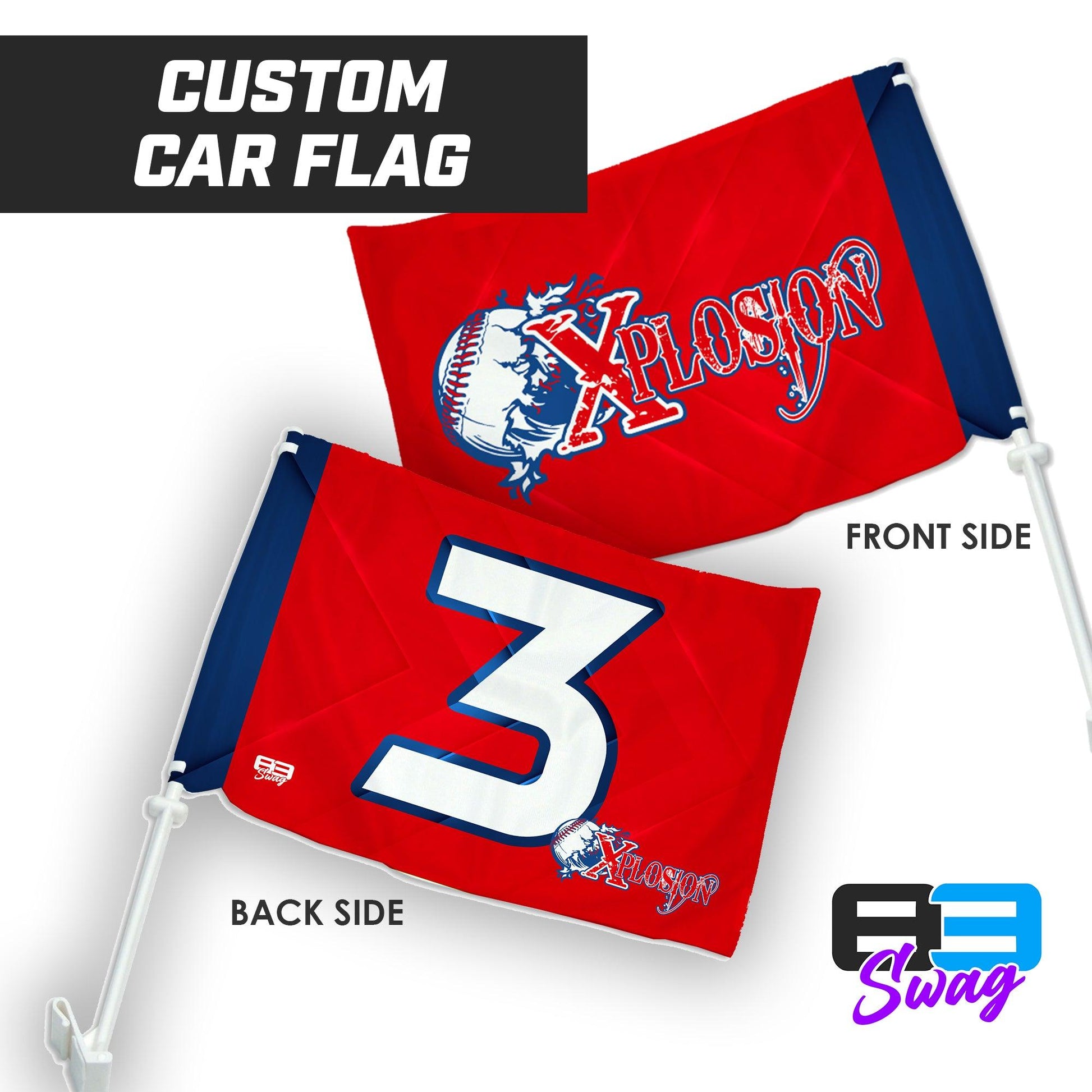 Car Flag - Xplosion Baseball - 83Swag