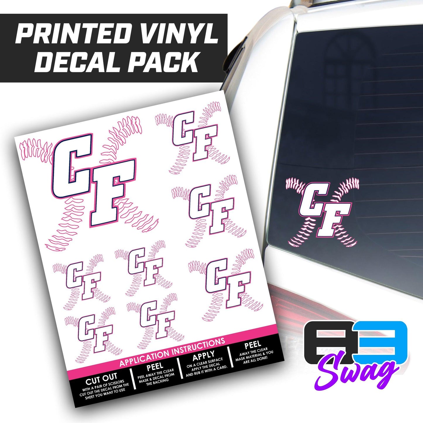 Carolina Force Softball V2-1 - Logo Decal Pack Sheet - 83Swag