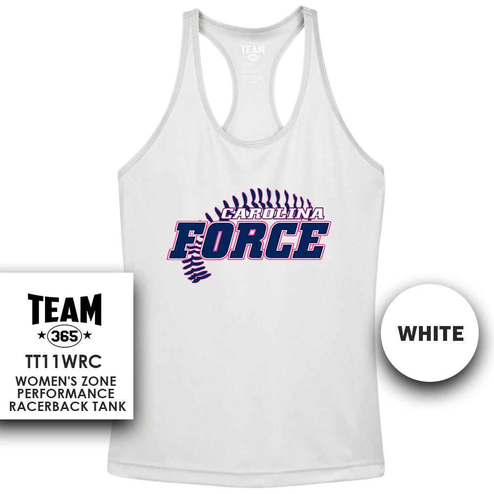 Carolina Force Softball V3 - Performance Women’s Racerback T - MULTIPLE COLORS AVAILABLE - 83Swag