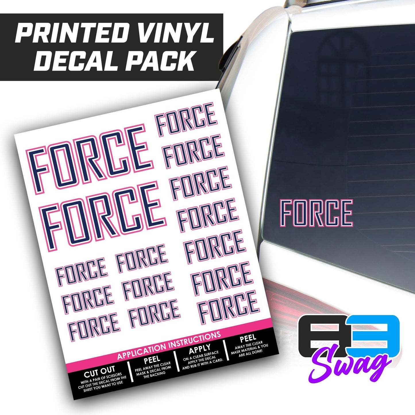 Carolina Force Softball V4 - Logo Decal Pack Sheet - 83Swag