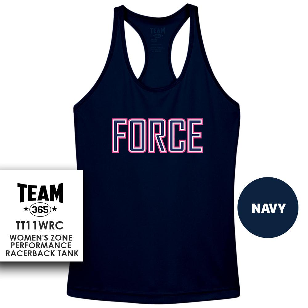 Carolina Force Softball V4 - Performance Women’s Racerback T - MULTIPLE COLORS AVAILABLE - 83Swag