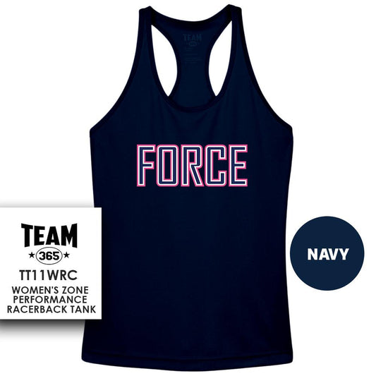 Carolina Force Softball V4 - Performance Women’s Racerback T - MULTIPLE COLORS AVAILABLE - 83Swag