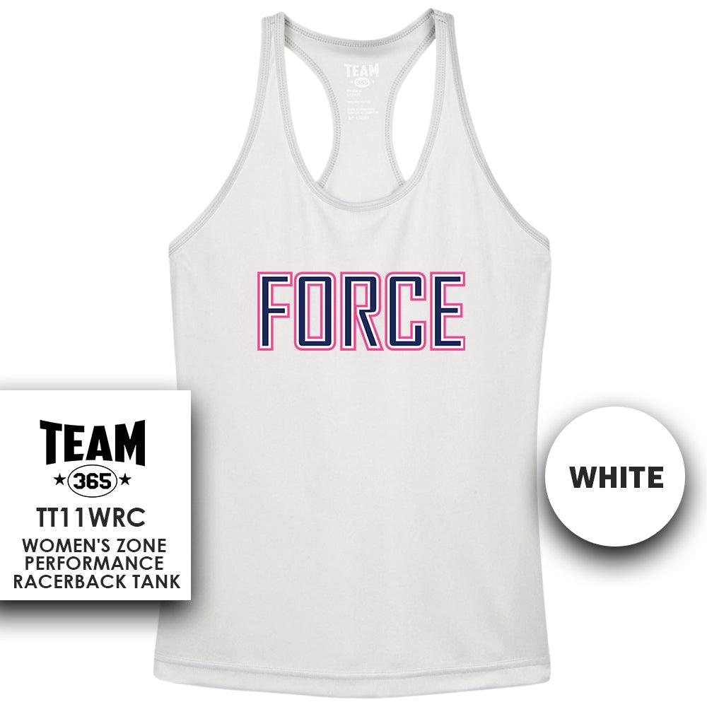 Carolina Force Softball V4 - Performance Women’s Racerback T - MULTIPLE COLORS AVAILABLE - 83Swag
