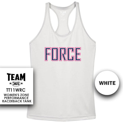 Carolina Force Softball V4 - Performance Women’s Racerback T - MULTIPLE COLORS AVAILABLE - 83Swag