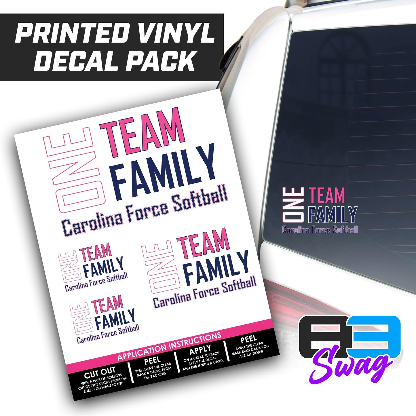 Carolina Force Softball V5 - Logo Decal Pack Sheet - 83Swag