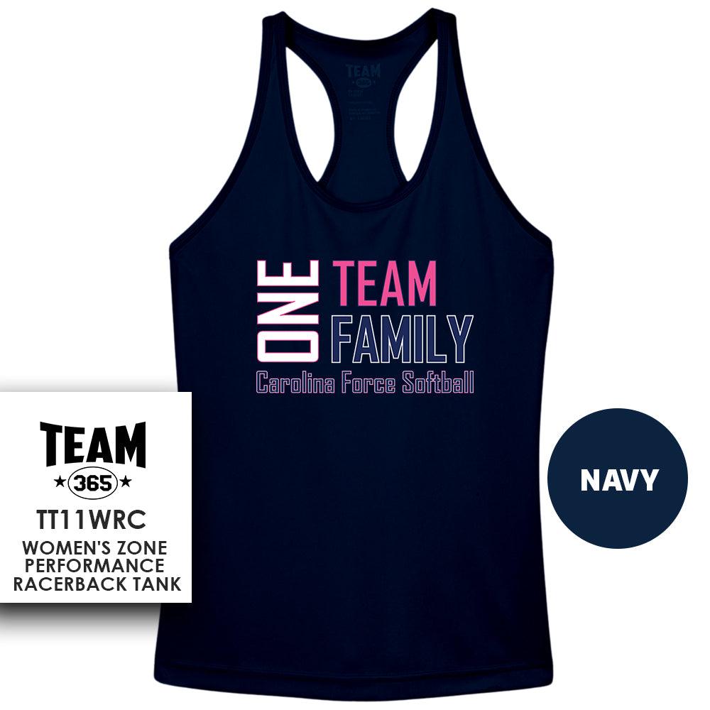 Carolina Force Softball V5 - Performance Women’s Racerback T - MULTIPLE COLORS AVAILABLE - 83Swag