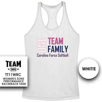 Carolina Force Softball V5 - Performance Women’s Racerback T - MULTIPLE COLORS AVAILABLE - 83Swag