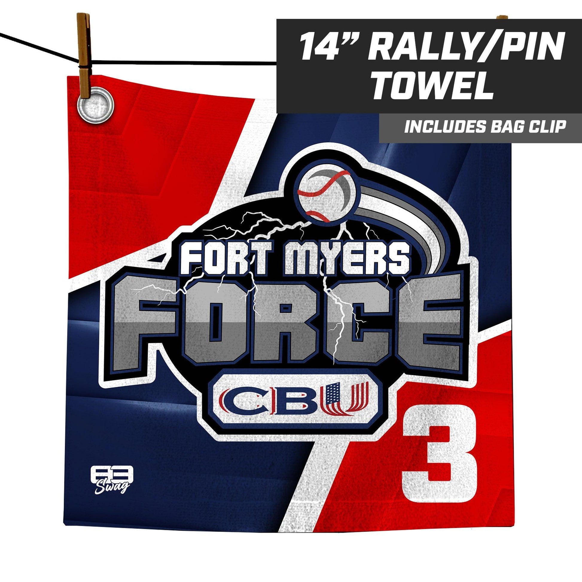 CBU Fort Myers Force - 14"x14" Rally Towel - 83Swag