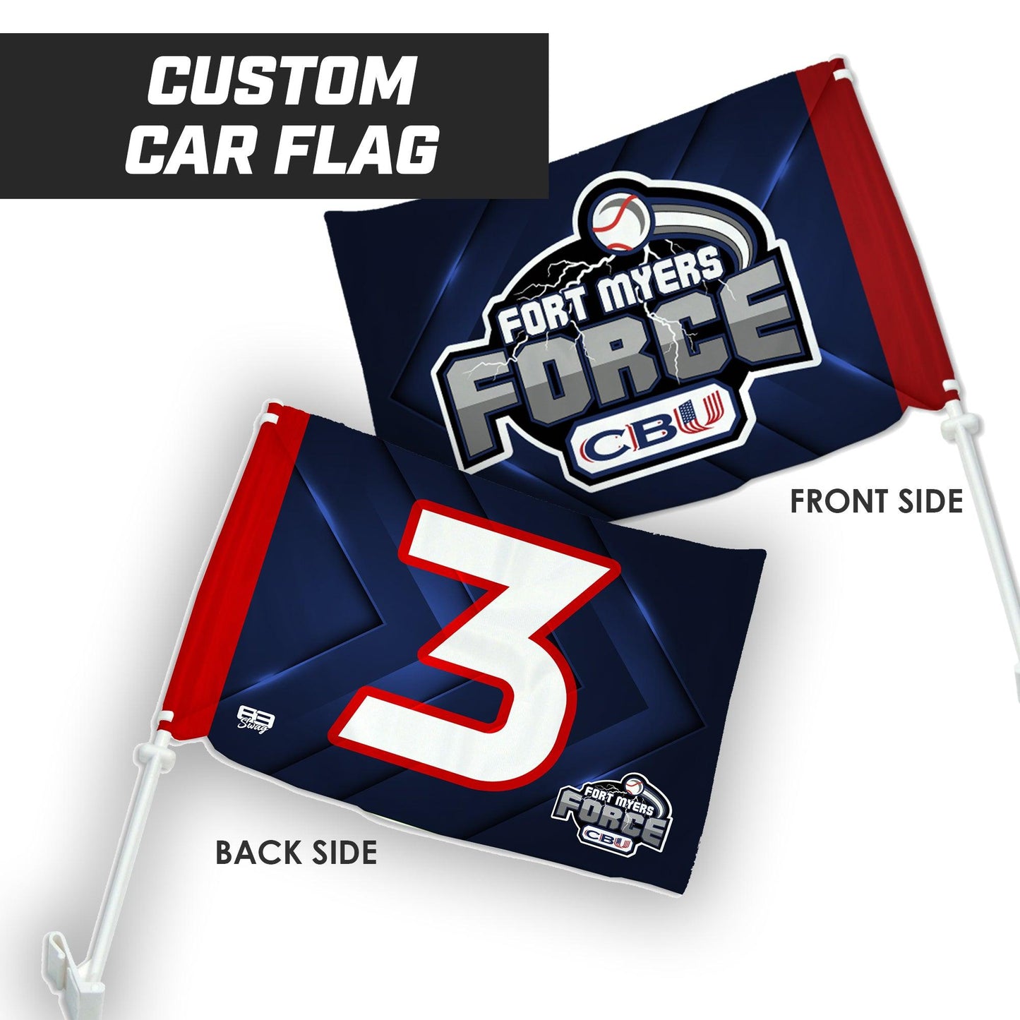 CBU Fort Myers Force - Car Flag - 83Swag