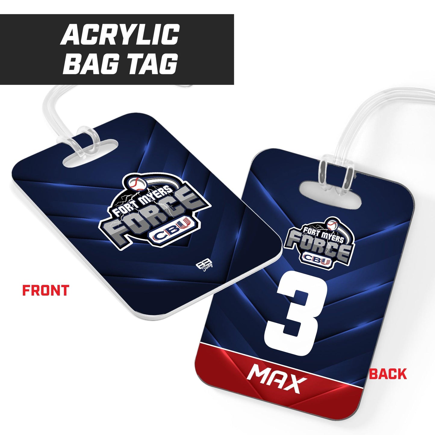 CBU Fort Myers Force - Hard Acrylic Bag Tag - 83Swag